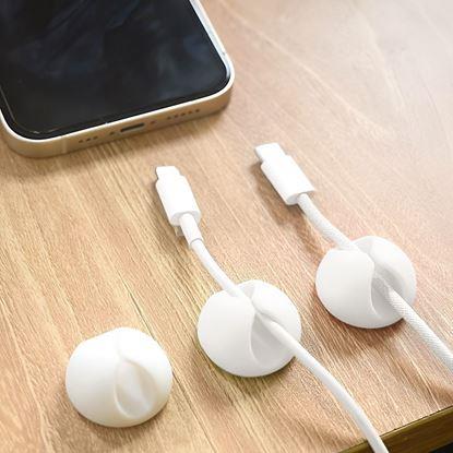 Obrázek 5 ks Nalepovací držáky na kabely