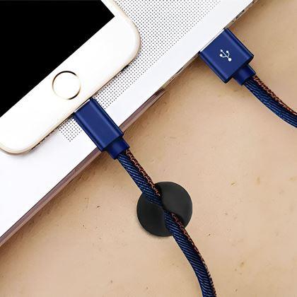 Obrázek z 5 ks Nalepovací držáky na kabely - černý