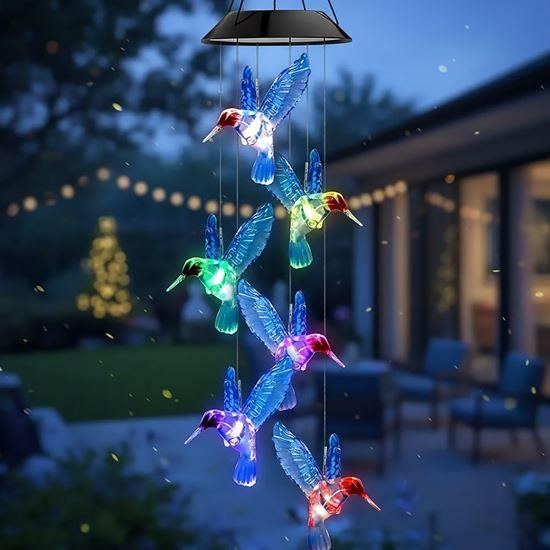 Obrázek z Solární závěsná dekorace - létající kolibříci
