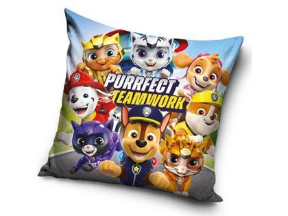 Obrázek z Povlak na polštářek 40x40 cm - Tlapková Patrola Purrfect Teamwork