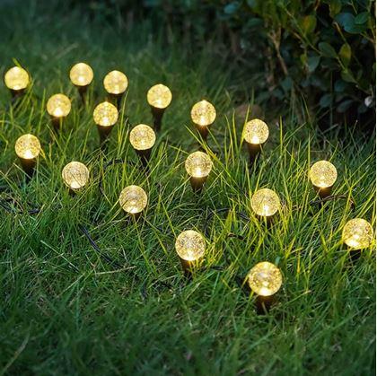 Obrázek z Solární LED světlo do země s bublinkovým efektem - 10 světelných bodů