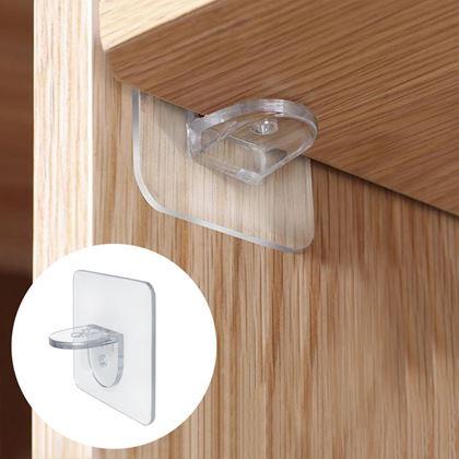 Obrázek z Nalepovací držák na poličku 10 ks