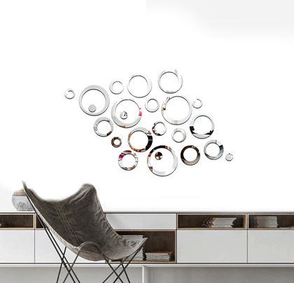 Obrázek z Nálepky na zeď/zrcadlo - kruhy