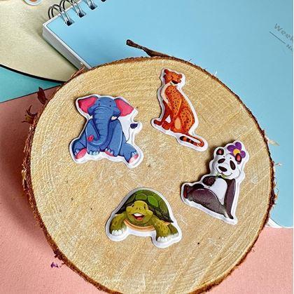 Obrázek z Vypouklé samolepky se zvířátky - méďa a kamarádi