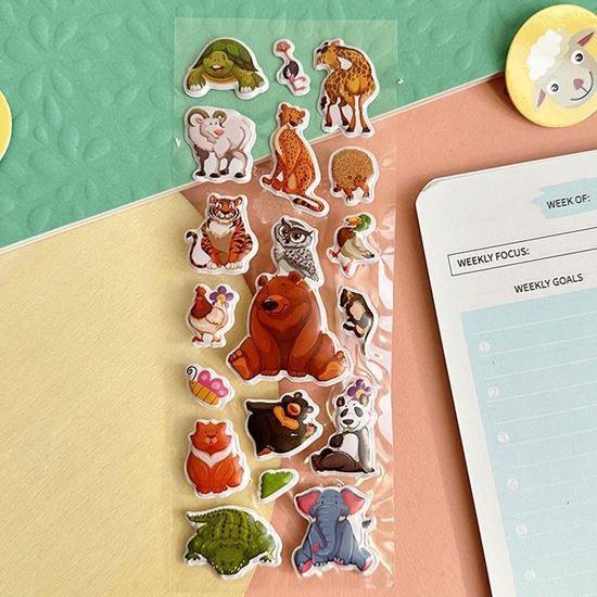 Obrázek z Vypouklé samolepky se zvířátky - méďa a kamarádi