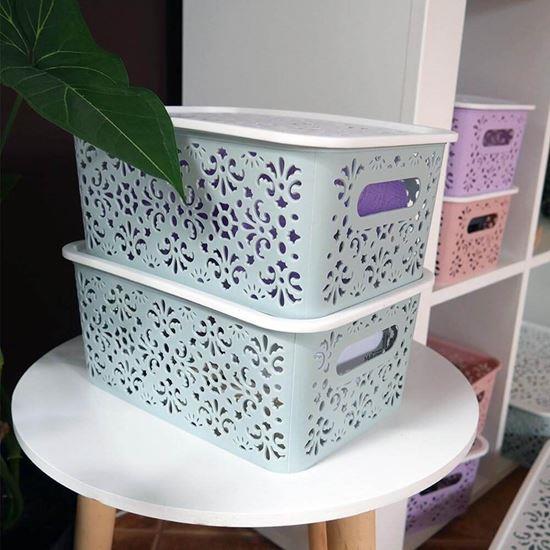 Obrázek z Úložný box s víkem malý - fialový