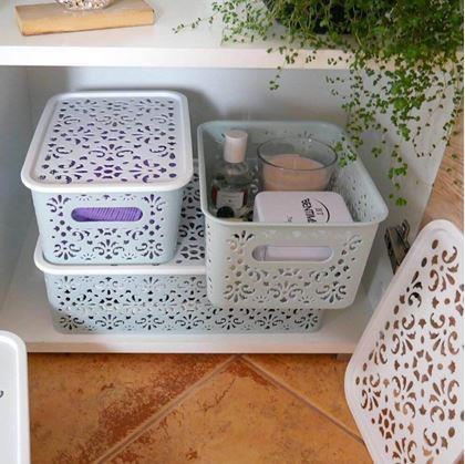 Obrázek z Úložný box s víkem malý - fialový