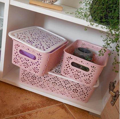 Obrázek z Úložný box s víkem malý - fialový