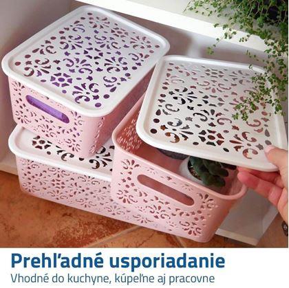 Obrázek z Úložný box s víkem malý - fialový