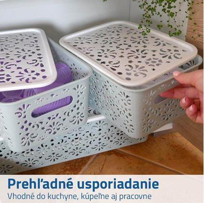 Obrázek z Úložný box s víkem malý - fialový