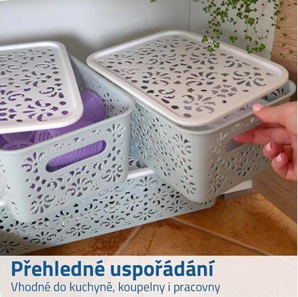 Obrázek z Úložný box s víkem malý - fialový