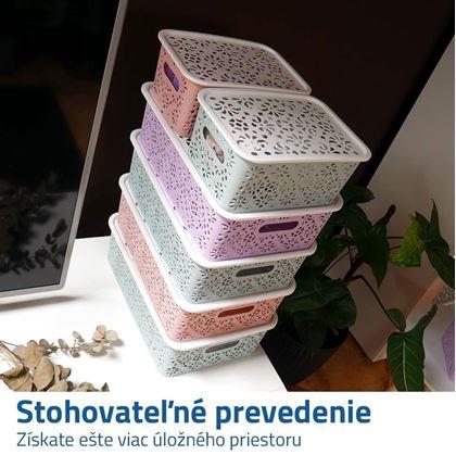 Obrázek z Úložný box s víkem malý - fialový