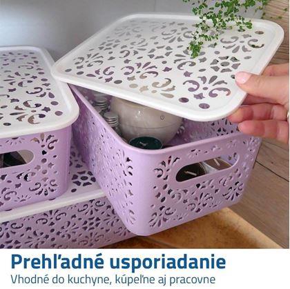 Obrázek z Úložný box s víkem malý - fialový