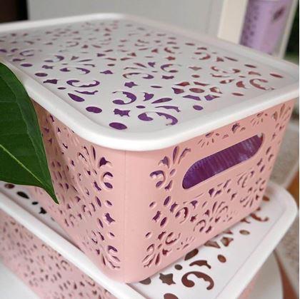 Obrázek z Úložný box s víkem malý - fialový