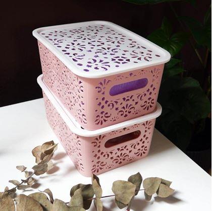 Obrázek z Úložný box s víkem malý - fialový