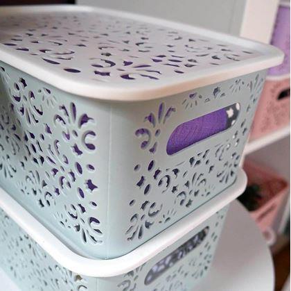 Obrázek z Úložný box s víkem malý - fialový