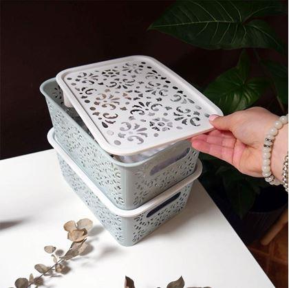 Obrázek z Úložný box s víkem malý - fialový