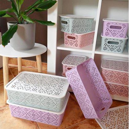 Obrázek z Úložný box s víkem malý - fialový