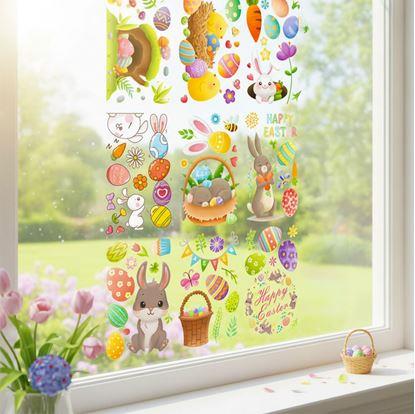Obrázek Velká sada velikonočních samolepek na okno 9 archů