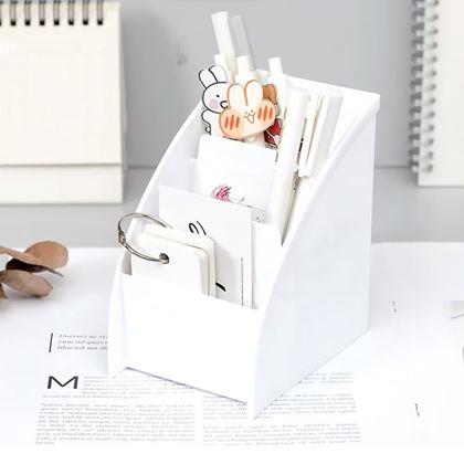 Obrázek z Organizér na stůl s přihrádkami - bílý