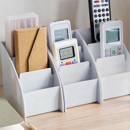 Obrázek z Organizér na stůl s přihrádkami - světle šedý