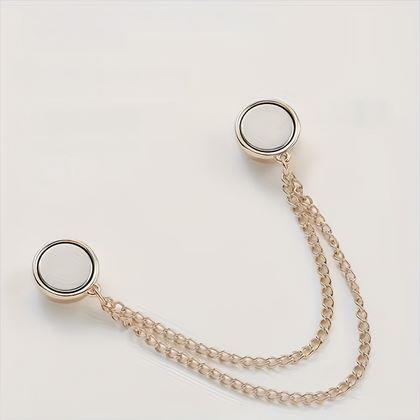 Obrázek z Magnetická spona na zkrácení nohavic s řetízkem - stříbrná