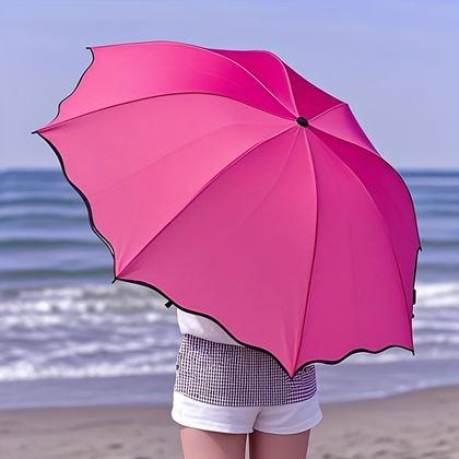 Obrázek z Magický deštník skládací - tmavě růžový