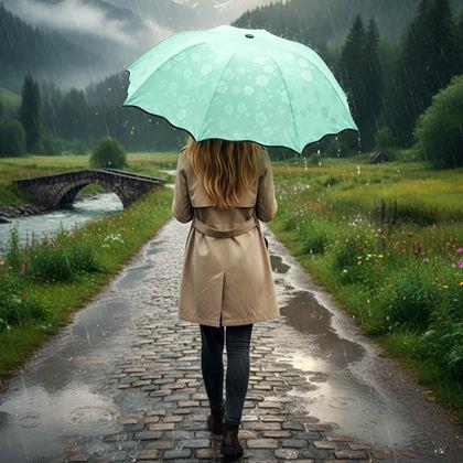 Obrázek z Magický deštník skládací - mentolový