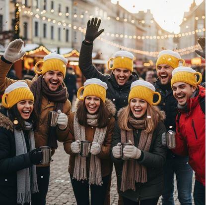 Obrázek Pletená čepice - půllitr s uchem