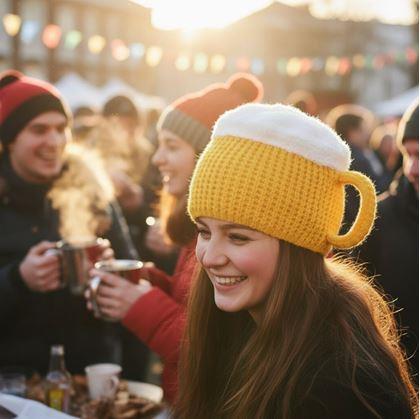 Obrázek z Pletená čepice - půllitr s uchem