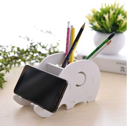 Obrázek z Stojánek na stůl, na tužky/mobil - slon