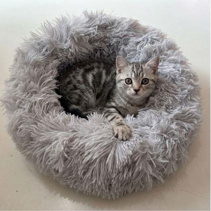 Obrázek z Chlupatý pelíšek pro kočky, průměr 40 cm