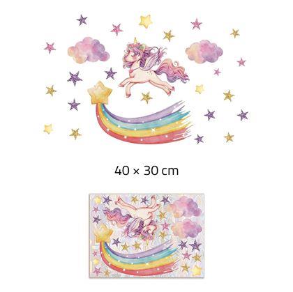 Obrázek z Dětská samolepka na okno - jednorožec