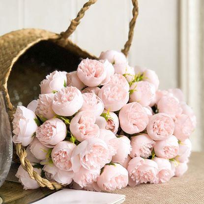 Obrázek Umělá kytice - pivoňka, 9 stonků