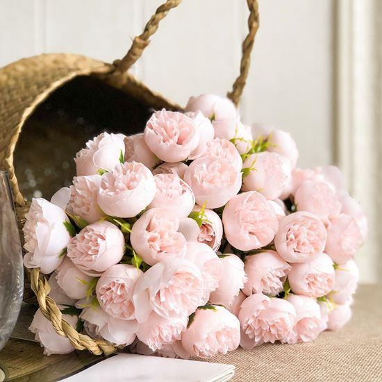 Obrázek z Umělá kytice - pivoňka, 9 stonků