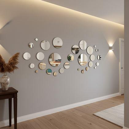 Obrázek z Nálepky na zeď/zrcadlo - kolečka 32 ks