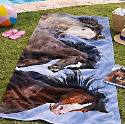 Obrázek Bavlněná osuška divocí koně 70x140 cm