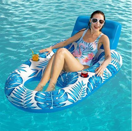 Obrázek z Nafukovací křeslo do vody s držáky na nápoje