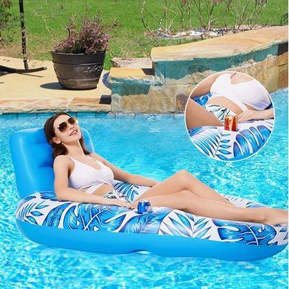 Obrázek z Nafukovací křeslo do vody s držáky na nápoje