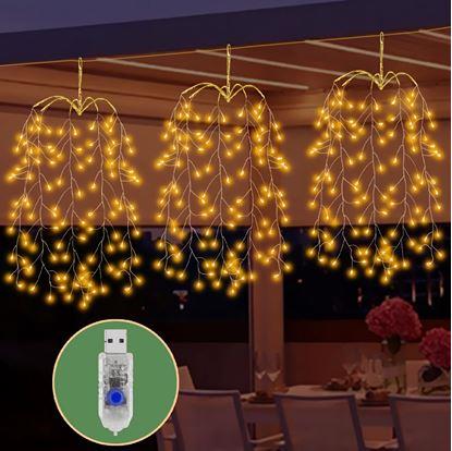 Obrázek LED závěsná světýlka s vrbovými větvičkami a USB napájením