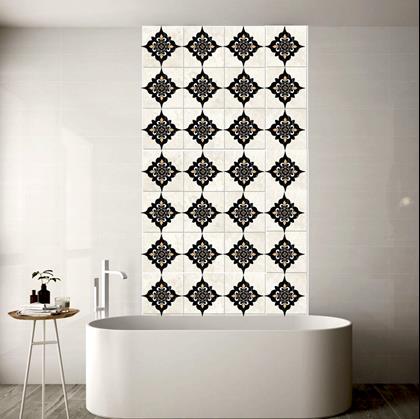 Obrázek z Nálepky na obklady - 20 ks - černožluté