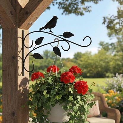 Obrázek Dekorativní kovový držák na závěsné květináče