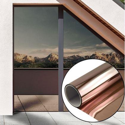 Obrázek z Zrcadlová fólie na okna 200 cm - bronzová
