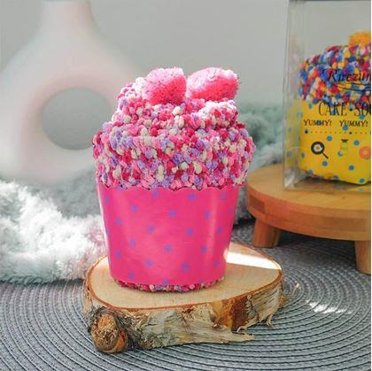 Obrázek z Ponožky v dárkovém balení - růžový cupcake