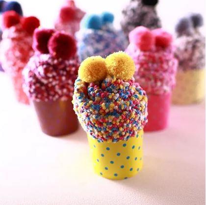 Obrázek z Ponožky v dárkovém balení - růžový cupcake
