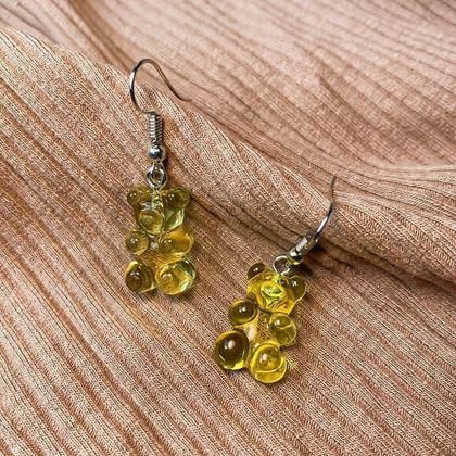 Obrázek z Náušnice gumoví medvídci - žluté