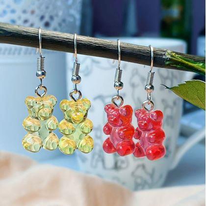 Obrázek z Náušnice gumoví medvídci - žluté