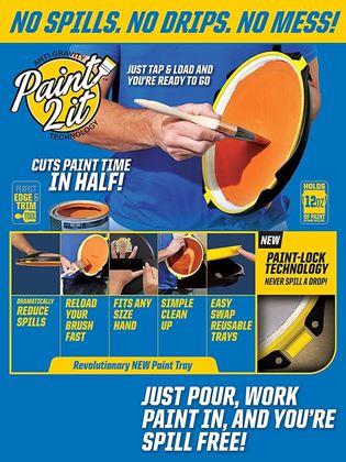 Obrázek z Malířská antigravitační vanička/paleta na barvu do ruky – konec rozlitým barvám