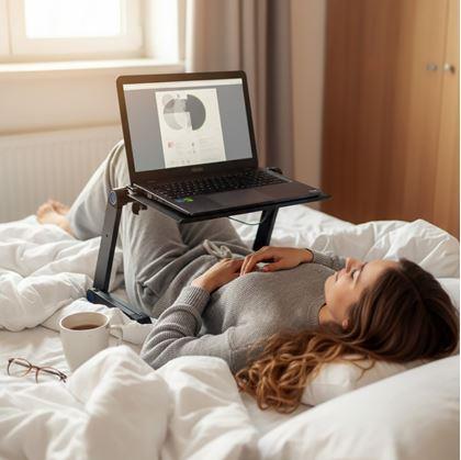 Obrázek z Přenosný polohovací stolek na notebook s větracími štěrbinami