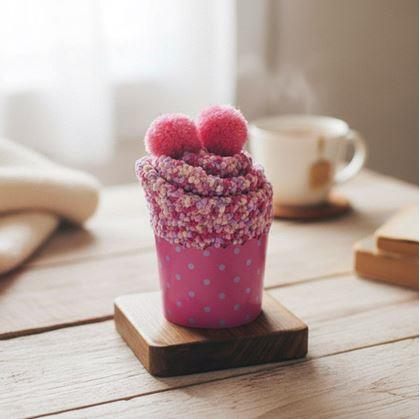 Obrázek z Ponožky v dárkovém balení - růžový cupcake